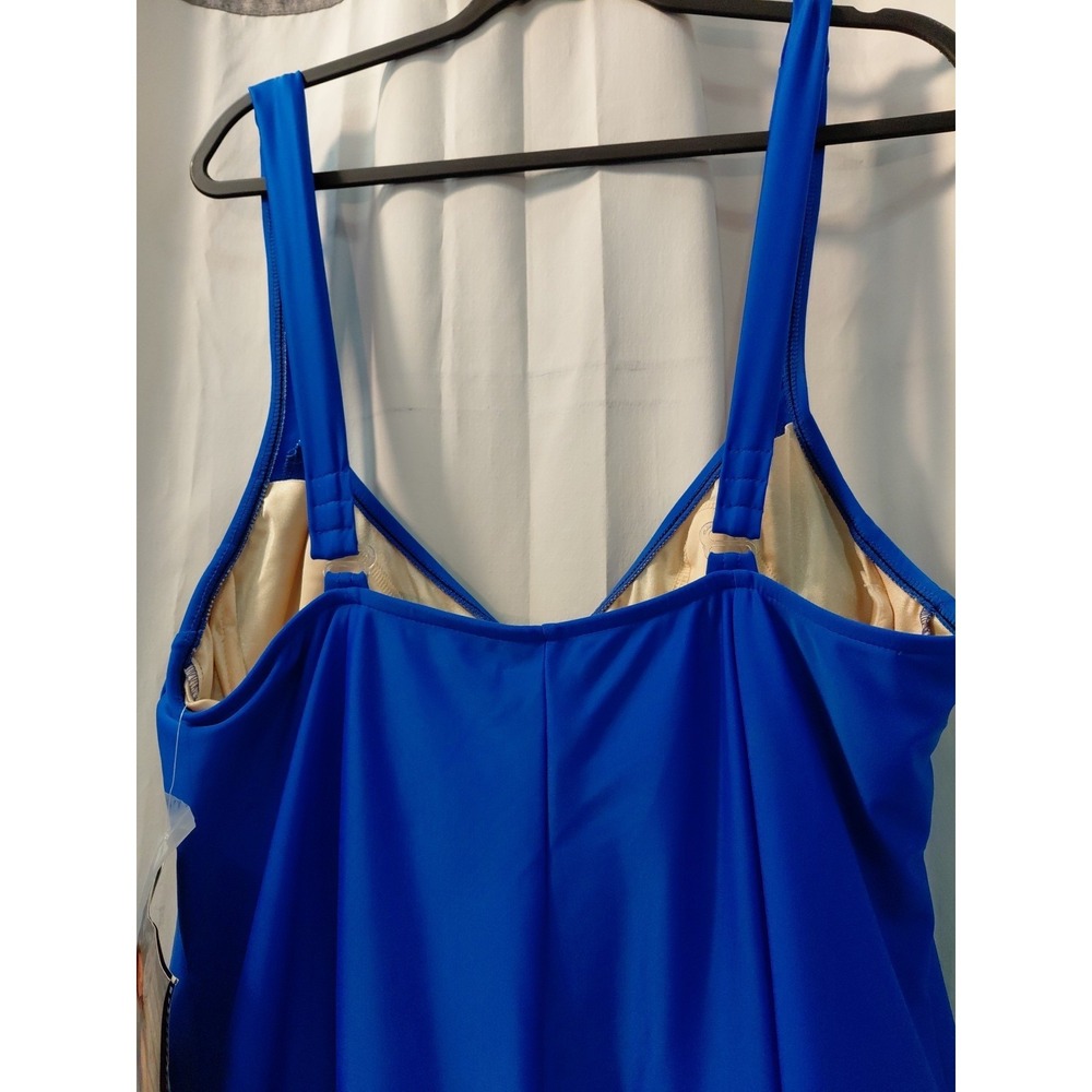 Vintage Carol Wior Swimsuit New One Piece Navy Blue Plus Sz 20 Takes Inches Off - Picture 9 of 16
